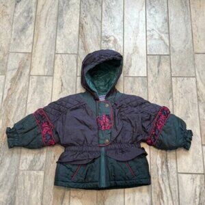 NEW Northcrest girls toddler size 3T purple/green/pink VINTAGE ski jacket